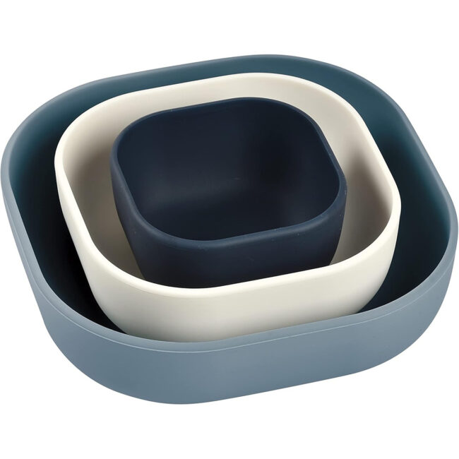 MR-913566-01 Beaba Silicone 3 Piece Nesting Bowl Set NightBlue Cotton BalticBlue in UAE