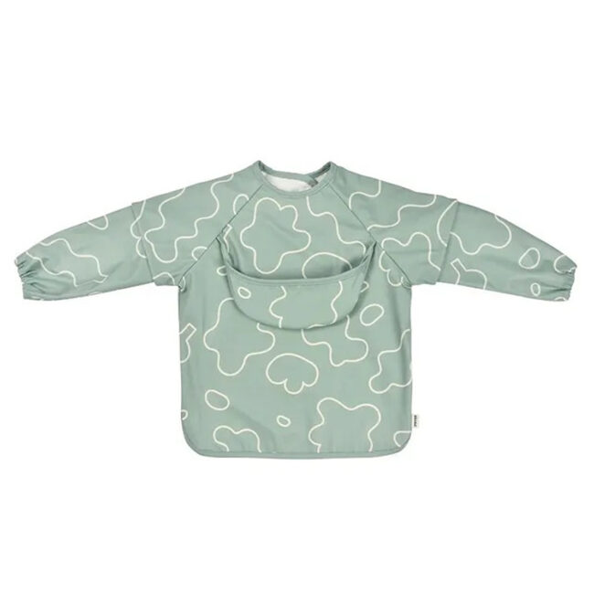 Beaba 2in1 Bib With Removable Sleeves Sage Green in UAE
