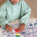 Beaba 2in1 Bib With Removable Sleeves Sage Green in UAE - view 3