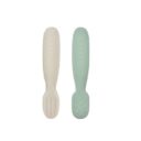 Beaba Set of 2 Silicone Pre Spoons SageGreen VelvetGrey in UAE