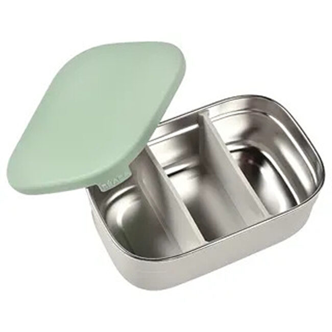 MR-914004-03 Beaba Stainless Steel Lunch Box Velvet Grey Sage Green in UAE - view 4