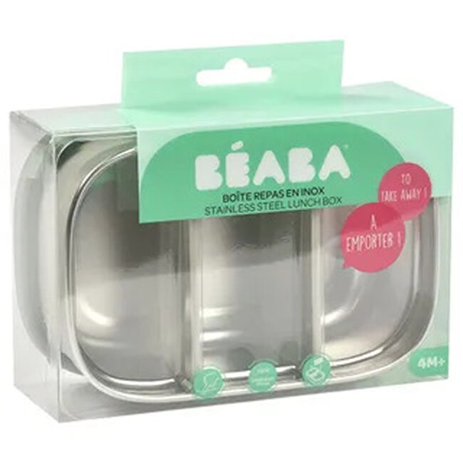 MR-914004-05 Beaba Stainless Steel Lunch Box Velvet Grey Sage Green in UAE - view 2