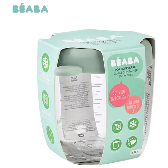 MR-914018-02 Beaba Conservation Jar Glass 150ml Sage Green in UAE - view 2
