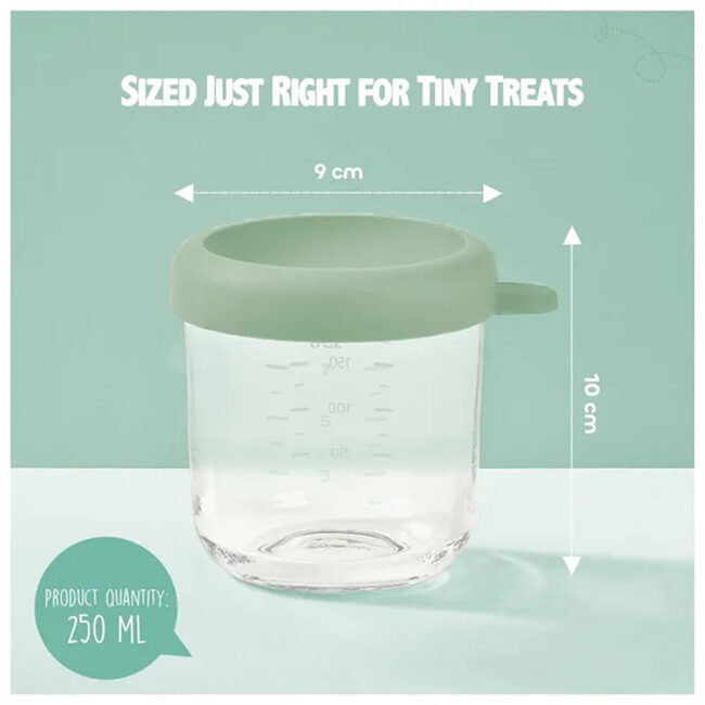 MR-914018-03 Beaba Conservation Jar Glass 150ml Sage Green in UAE - view 3