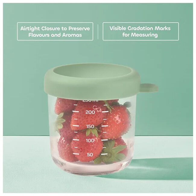 MR-914018-05 Beaba Conservation Jar Glass 150ml Sage Green in UAE - view 5