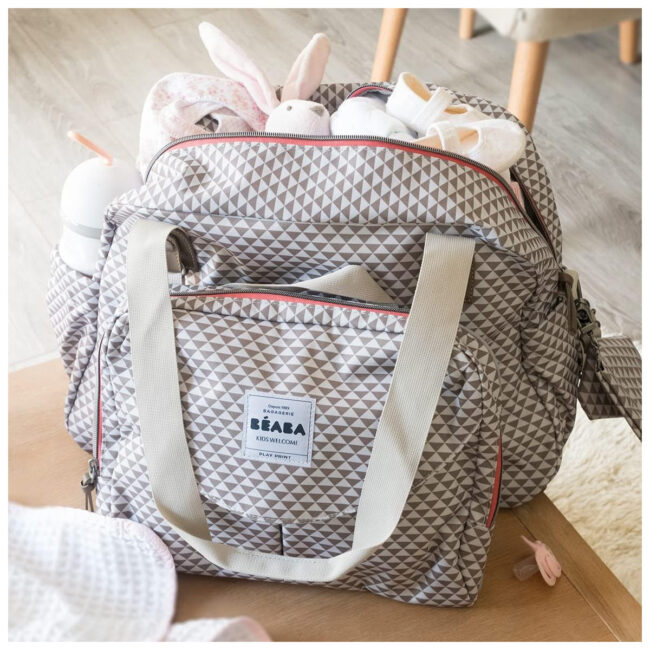 MR-940212-02 Beaba GenevaII Changing Bag Play Print Grey Coral in UAE - view 2