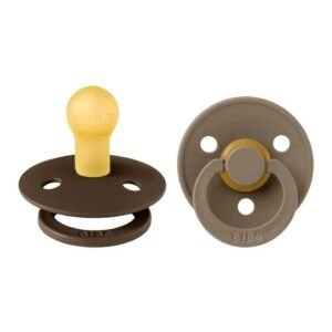 BIBS Colour 2 PACK Latex Size 1 MochaDark Oak
