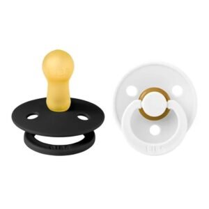 BIBS Colour 2 PACK Latex Size 2 BlackWhite