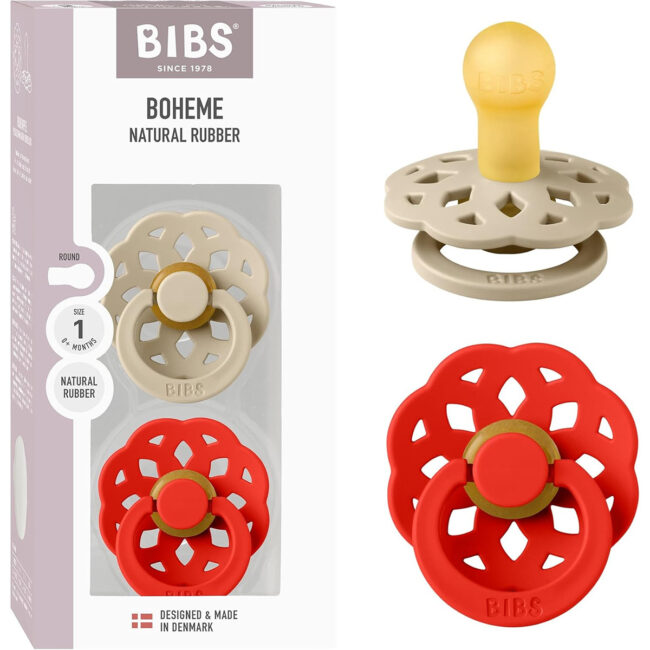 MR-B230147-01 BIBS Pacifier Boheme 2 PACK Latex Size 1 VanillaCandy Apple in UAE