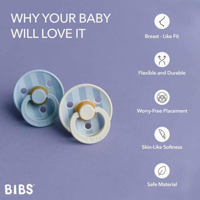 MR-B230147-05 BIBS Pacifier Boheme 2 PACK Latex Size 1 VanillaCandy Apple in UAE - view 5