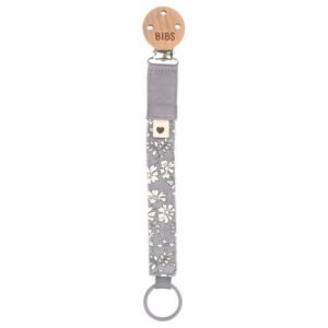 BIBS x Liberty Pacifier Clip Capel Fossil Grey