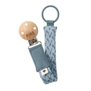 Bibs Pacifier Clip PetrolBaby Blue