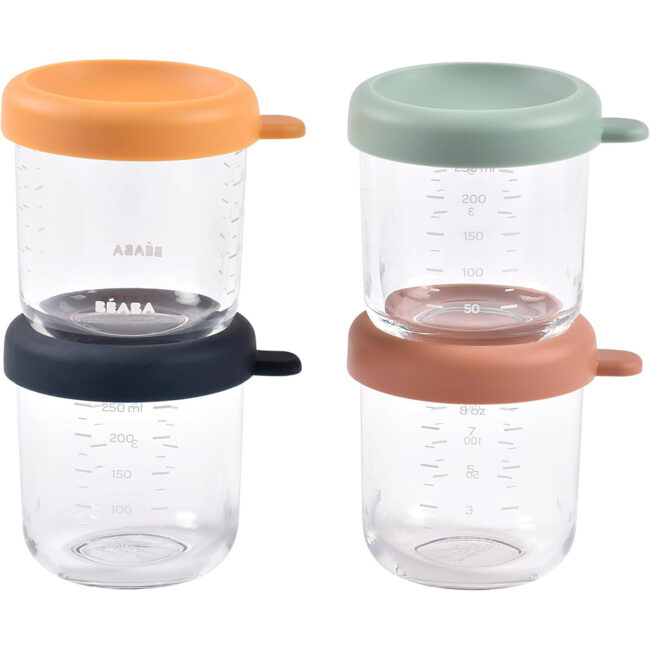 MR-BEA914009-01 Beaba Set of 4x250ml Glass Conservative Jars Sunrise in UAE - view 2
