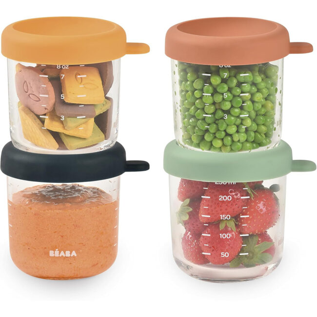 MR-BEA914009-03 Beaba Set of 4x250ml Glass Conservative Jars Sunrise in UAE - view 3