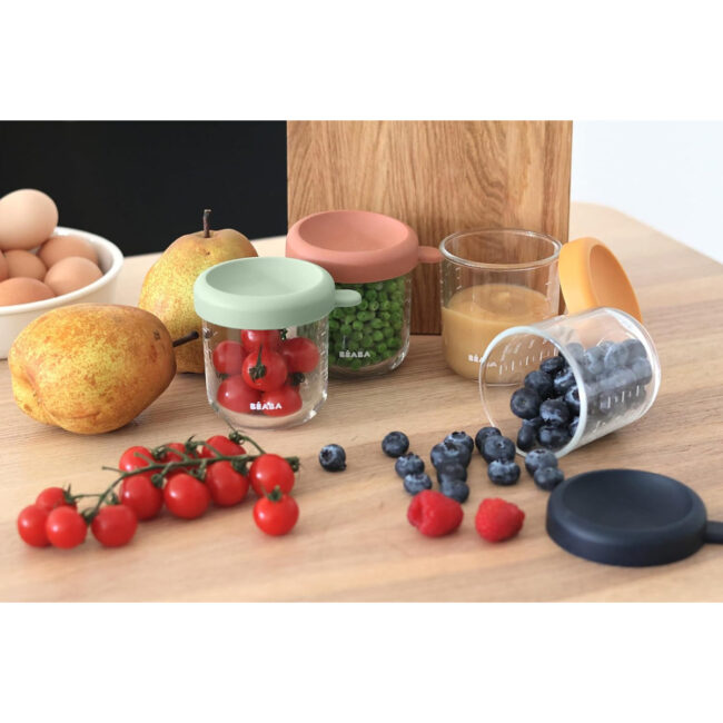 MR-BEA914009-05 Beaba Set of 4x250ml Glass Conservative Jars Sunrise in UAE - view 5