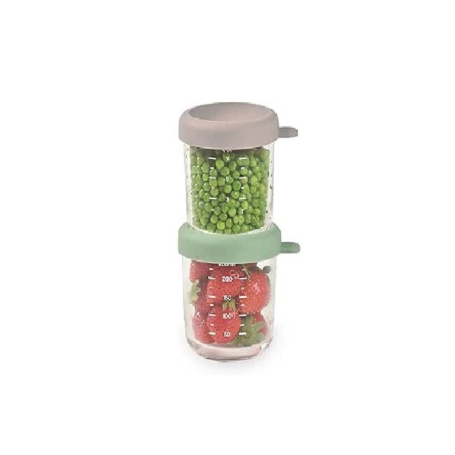 MR-BEA914011-01 Beaba Set of 2x250ml Glass Conservative Jars Sage SageGreen Gazelle in UAE - view 4