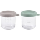 Beaba Set of 2x250ml Glass Conservative Jars Sage SageGreen Gazelle in UAE