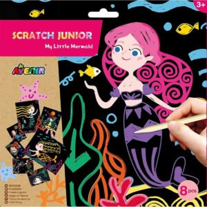 Avenir Scratch Little Mermaid Multicolour Scratch the paper sheets to create colorful designs Ages 3