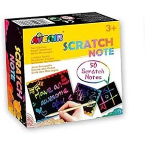 Avenir Scratch Note 50 cards are a creative way for kids and adults to express their creativity featuring fun games rainbowcolored messages and easytograsp scratch tools