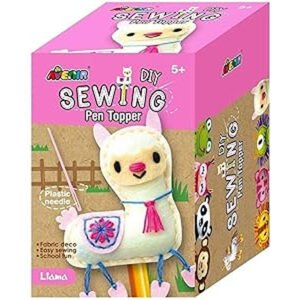 Avenir Sewing Pen Topper Llama DIY Pen Topper Friend Sewing Kit Hours of Entertainment Creativity Tools Instructions Included Easy and Fun Activity for Kids