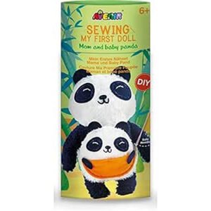 Avenir Sewing My First Doll Mom Baby Panda Kit Create a Super Soft Panda Bear Develop Motor Skills Creativity Safe and Educational Trusted Art Learning and Entertainment for Kids 3