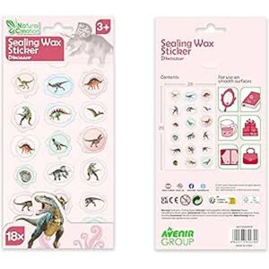 Avenir Sealing Wax Stickers 10 pack Dinosaur Multicolour fabulous sealing wax stickers showcasing a collection of space objects Ages3