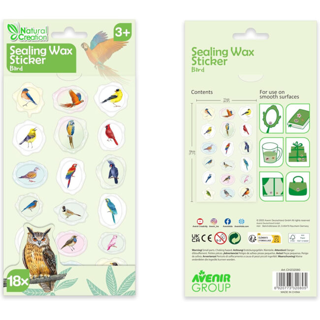 Avenir Sealing Wax Stickers 10 pack BIRD Multicolour fabulous sealing wax stickers showcasing a collection of space objects Ages3 in UAE