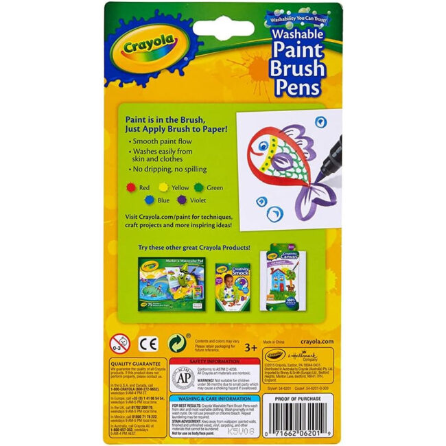 PLS-CY08-0316-04 Crayola Washable Paint BrUSh Pens MultiColour Cy546201 in UAE - view 4