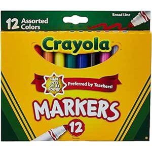 Crayola 12 Ct Assorted Broad Line Markers