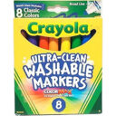 Crayola UltraClean Washable Markers Broad Line 8 Count Classic Colors Pack of 1 in UAE