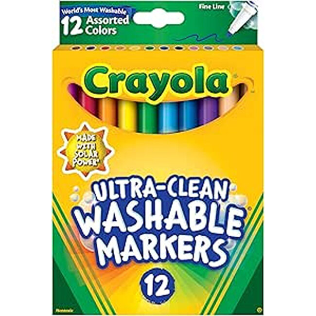 PLS-CY58-7813-01 Crayola MKR WSHBLE 12CT ASCLR FN 24 in UAE