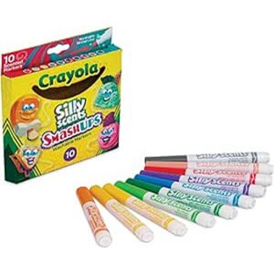 CRAYOLA 10 Ct Silly Scents Smash Ups Broad Line Washable Markers