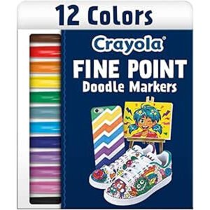 Crayola Dual Chisel Tip Brush Markers Art Markers Gifts for Teens 12ct