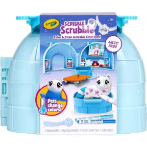 Crayola Scribble Scrubbie Pets Arctic Igloo Color Change Pets Storage Case Gift for Girls Boys