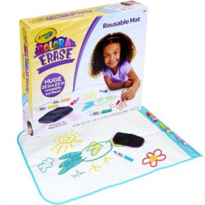 Crayola Color and Erase Mat Travel Coloring Kit Gift for Kids Ages 3 4 5 6