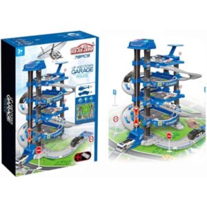 DPOWER Multi Level Lift Parking Set 4 Storied DIY Build Set Theme Police Station 78pc Set Kids Age 3
