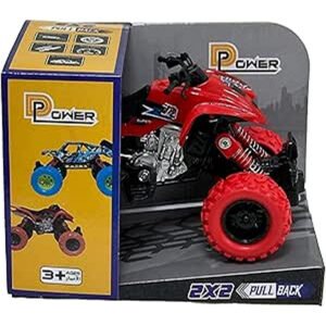 DPower Pullback Motorcycle Stunt Bike Red No Batteries Needed Fun for All Ages 3