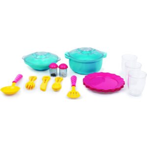 Funskool Giggles Dinnerware Set 23 Colourful Pretend And Play Cooking Set Language And Social SkillsRole Play 3 Years Above Preschool Toys