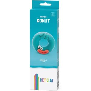 HEY CLAY DIY Donut Plastic Creative Modelling AirDry Clay For Kids 3 Cans