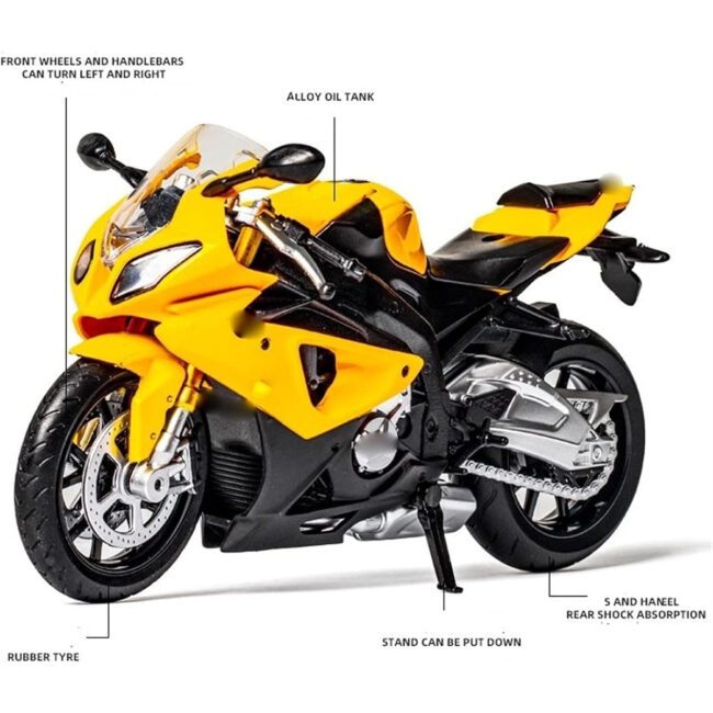 PLS-MSZ68001A-02 Dpower BMW S1000RR Yellow DieCast Replica Ultimate Collectors Item Limited Edition Size 112 For Kids 3 in UAE - view 2
