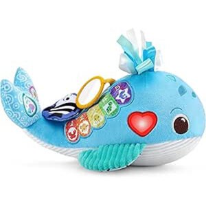 VTech Baby Snuggly Sounds Whale Baby Sensory Toy with Lights Sounds Music Interactive Gift for infants 3 6 9 12 months English version