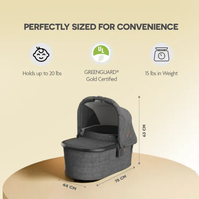 MR-0903-BAS-EU-GRY-05 Uppababy Bassinet V3 Charcoal Melange in UAE - view 3