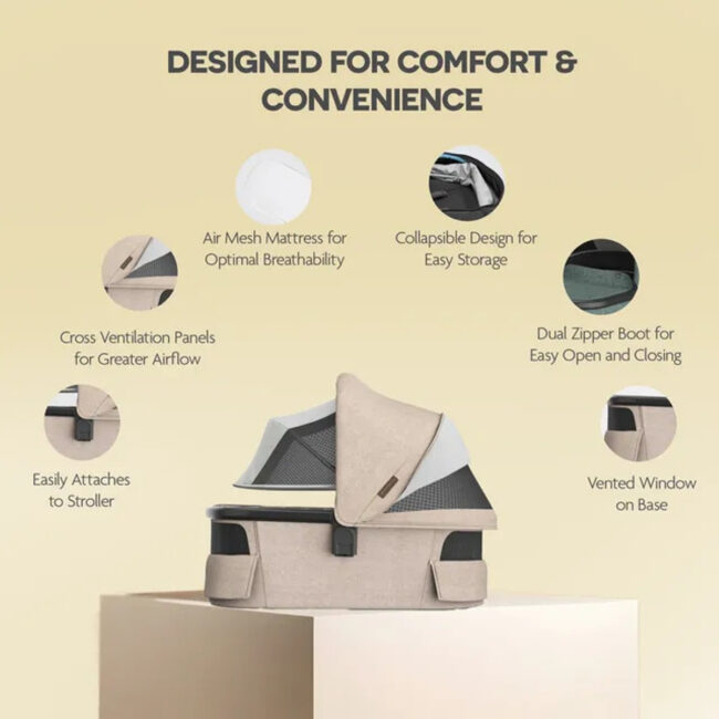 Uppababy Bassinet V3 Oat Melange in UAE - view 4