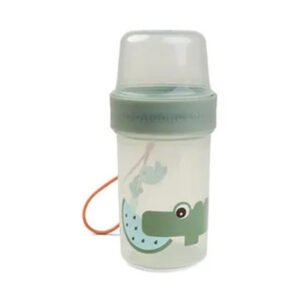 Done By Deer To Go 2Way Snack Container L Croco Green
