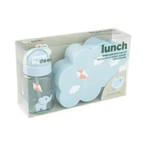 Done By Deer Lunch Snack Box WStraw Bottle Playground Blue