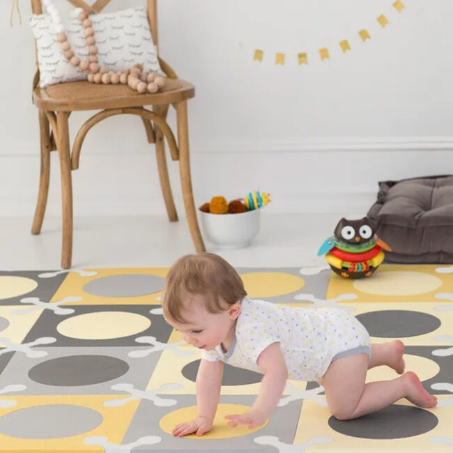 SkipHop Playspot Floor Tiles Gold amp Grey in UAE - view 2