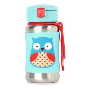 SkipHop Zoo Stainless Steel Straw Bottle Owl 350ml