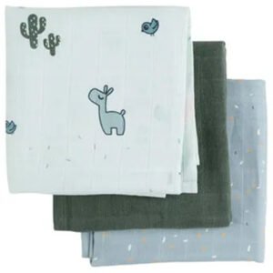 Done By Deer Burp Cloth 3Pack Gots Lalee Blue