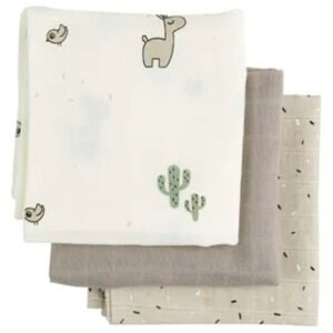 Done By Deer Burp Cloth 3Pack Gots Lalee Sand