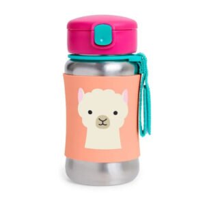SkipHop Zoo Stainless Steel Straw Bottle Llama 350ml
